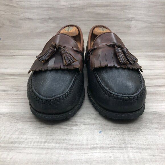 Allen Edmonds Loafers Mens 12D Nashua Black Brown Tassel Leather Slip On Shoes main image 4